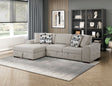 Raife Taupe 2-Piece Sectional with Left Chaise by Homelegance at Eve Furniture
