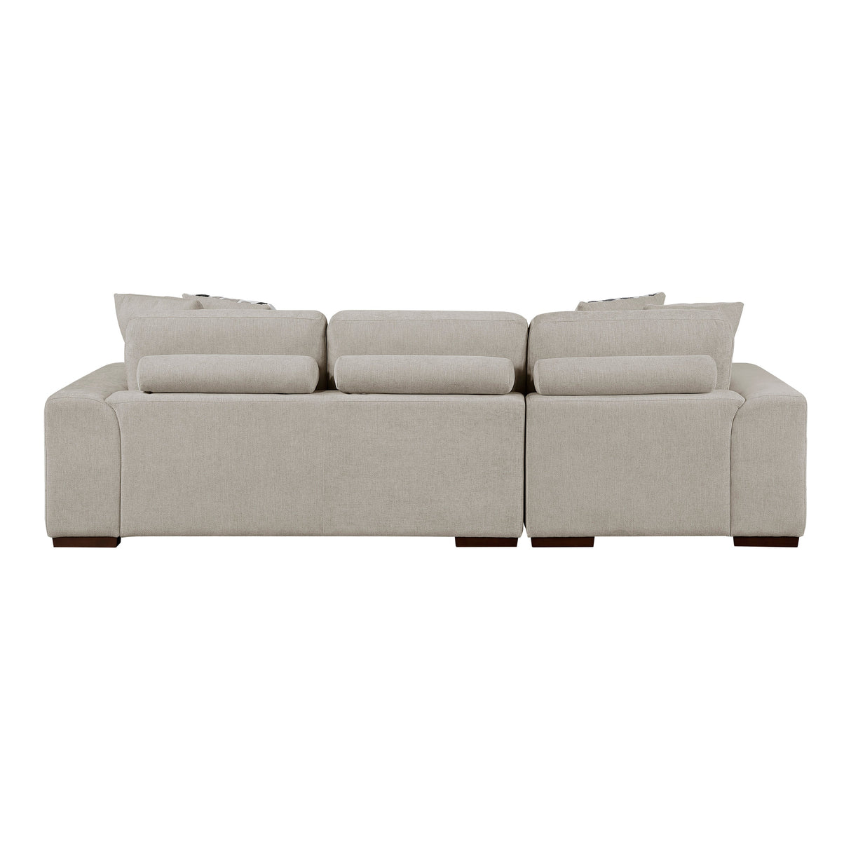 Raife Taupe 2-Piece Sectional with Left Chaise by Homelegance at Eve Furniture