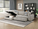 Raife Taupe 2-Piece Sectional with Left Chaise by Homelegance at Eve Furniture