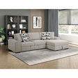 Raife Taupe 2-Piece Sectional with Right Chaise by Homelegance at Eve Furniture