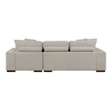 Raife Taupe 2-Piece Sectional with Right Chaise by Homelegance at Eve Furniture