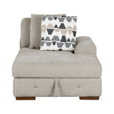Raife Taupe 3-Piece Sectional with Left and Right Chaise by Homelegance at Eve Furniture