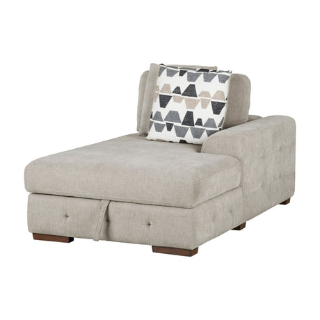 Raife Taupe 3-Piece Sectional with Left and Right Chaise by Homelegance at Eve Furniture