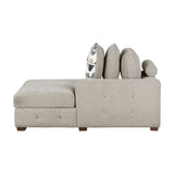 Raife Taupe 3-Piece Sectional with Left and Right Chaise by Homelegance at Eve Furniture