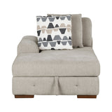 Raife Taupe 3-Piece Sectional with Left and Right Chaise by Homelegance at Eve Furniture