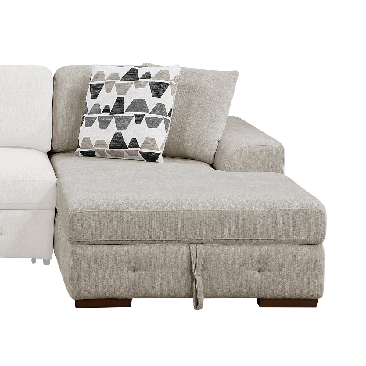 Raife Taupe 3-Piece Sectional with Left and Right Chaise by Homelegance at Eve Furniture