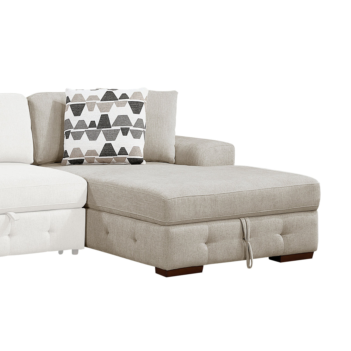 Raife Taupe 3-Piece Sectional with Left and Right Chaise by Homelegance at Eve Furniture