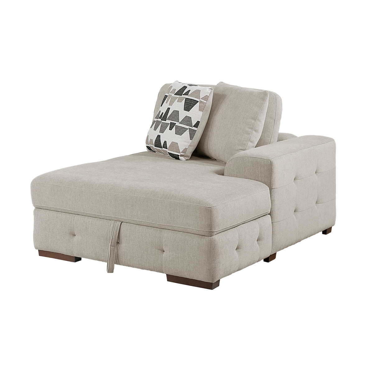 Raife Taupe 3-Piece Sectional with Left and Right Chaise by Homelegance at Eve Furniture