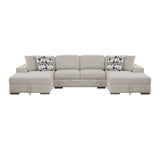 Raife Taupe 3-Piece Sectional with Left and Right Chaise by Homelegance at Eve Furniture