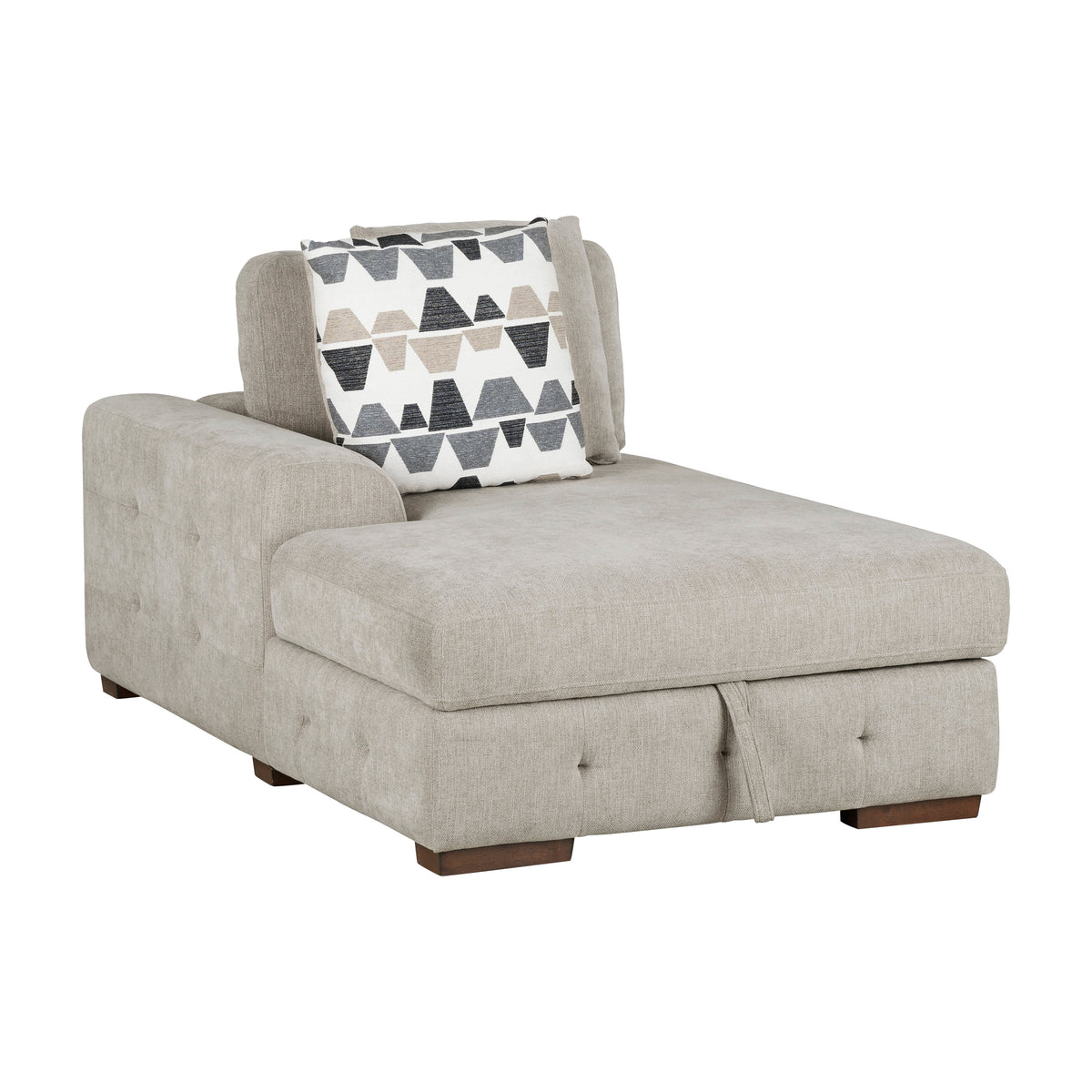 Raife Taupe 3-Piece Sectional with Left and Right Chaise by Homelegance at Eve Furniture