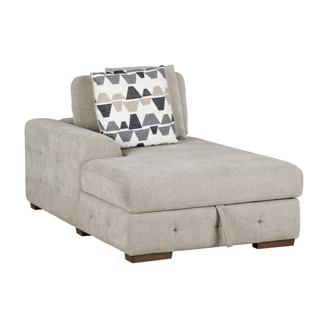Raife Taupe 3-Piece Sectional with Left and Right Chaise by Homelegance at Eve Furniture