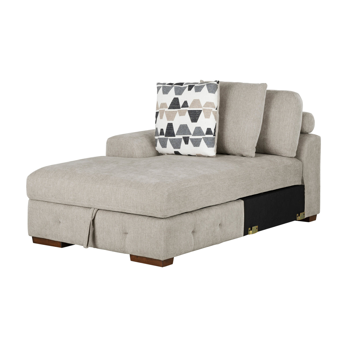Raife Taupe 3-Piece Sectional with Left and Right Chaise by Homelegance at Eve Furniture