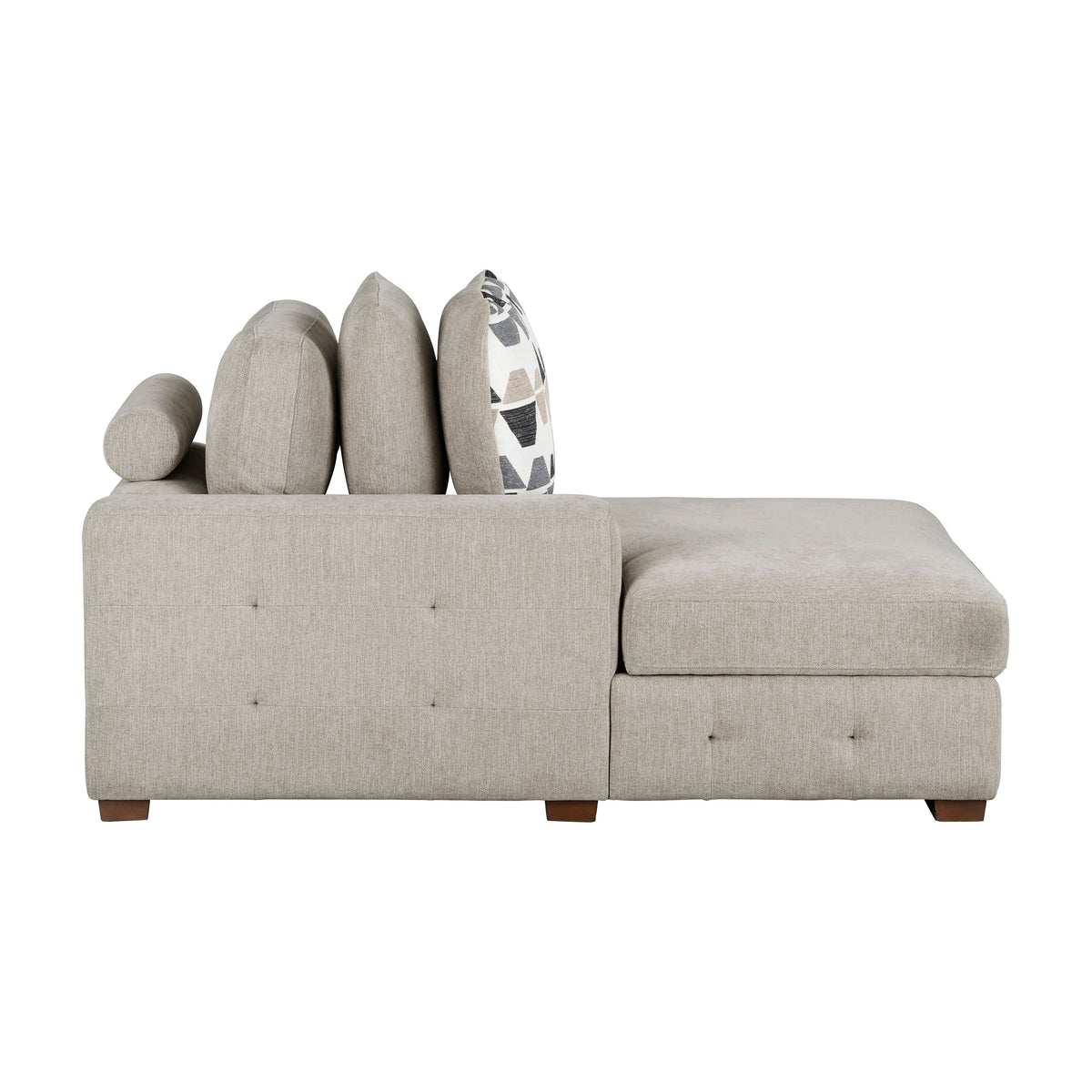 Raife Taupe 3-Piece Sectional with Left and Right Chaise by Homelegance at Eve Furniture