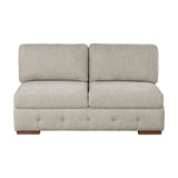 Raife Taupe 3-Piece Sectional with Left and Right Chaise by Homelegance at Eve Furniture