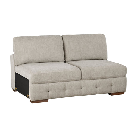 Raife Taupe 3-Piece Sectional with Left and Right Chaise by Homelegance at Eve Furniture