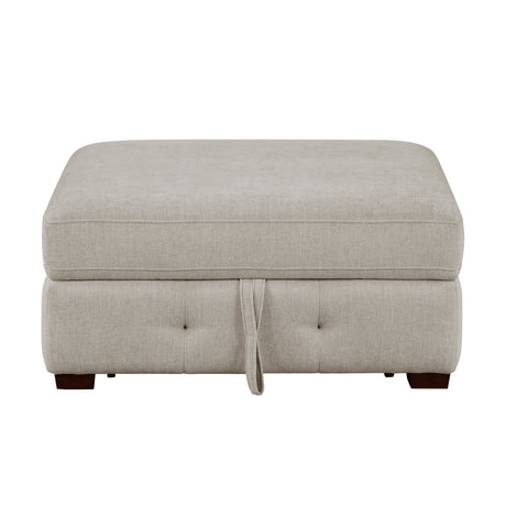 Raife Taupe 3-Piece Sectional with Right Chaise and Ottoman by Homelegance at Eve Furniture