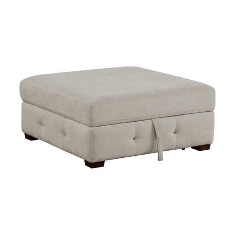 Raife Taupe 3-Piece Sectional with Right Chaise and Ottoman by Homelegance at Eve Furniture