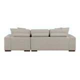 Raife Taupe 3-Piece Sectional with Right Chaise and Ottoman by Homelegance at Eve Furniture