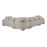 Raife Taupe 4-Piece Sectional with Left Chaise by Homelegance at Eve Furniture