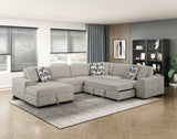 Raife Taupe 4-Piece Sectional with Left Chaise by Homelegance at Eve Furniture