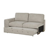 Raife Taupe 4-Piece Sectional with Right Chaise and Pull-out Bed by Homelegance at Eve Furniture