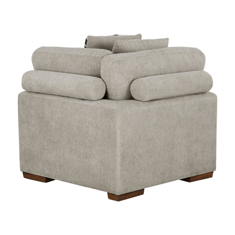 Raife Taupe 4-Piece Sectional with Right Chaise and Pull-out Bed by Homelegance at Eve Furniture