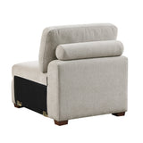 Raife Taupe 4-Piece Sectional with Right Chaise and Pull-out Bed by Homelegance at Eve Furniture