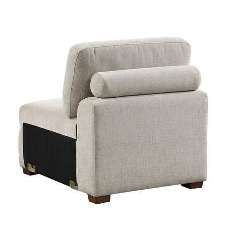Raife Taupe 4-Piece Sectional with Right Chaise and Pull-out Bed by Homelegance at Eve Furniture