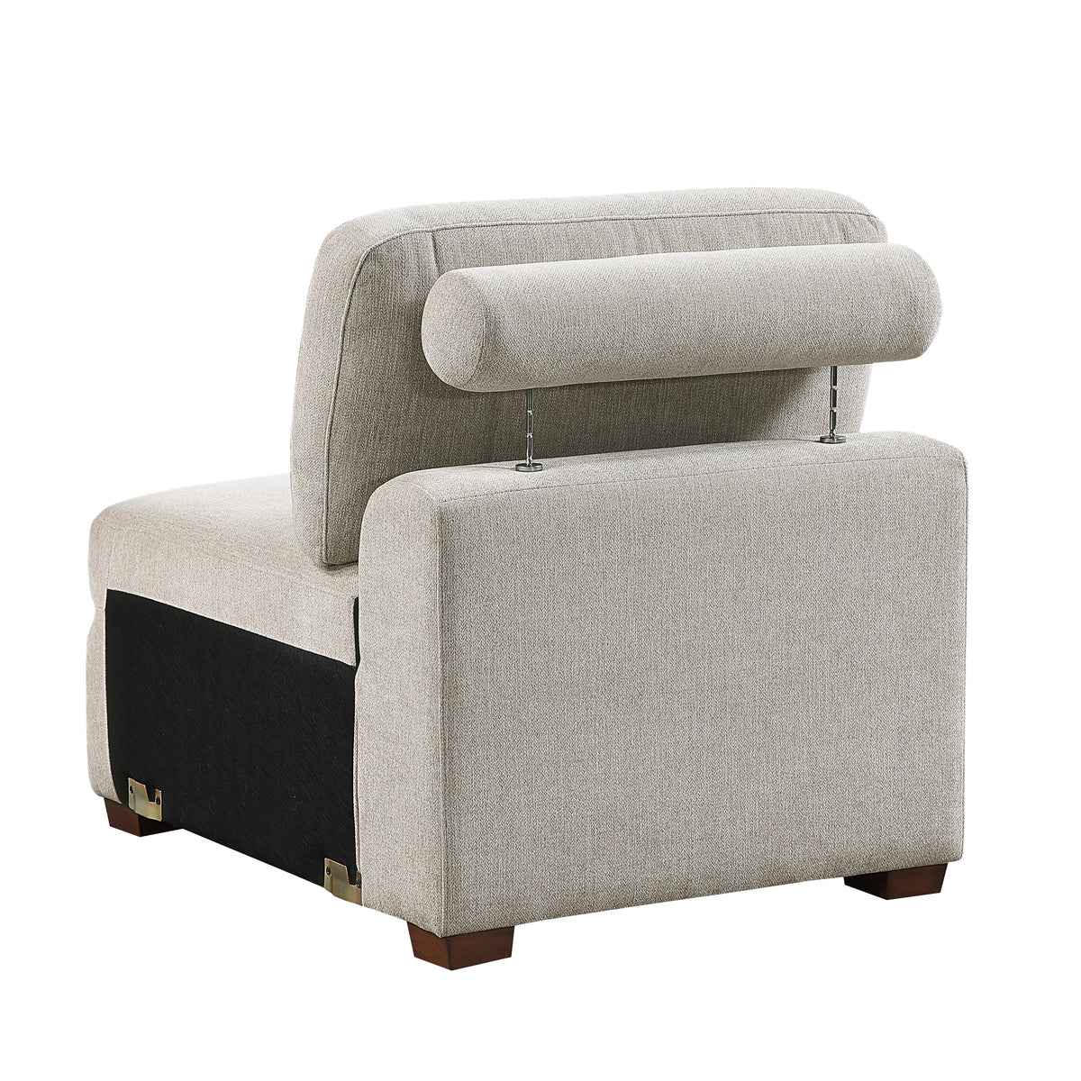 Raife Taupe 4-Piece Sectional with Right Chaise and Pull-out Bed by Homelegance at Eve Furniture