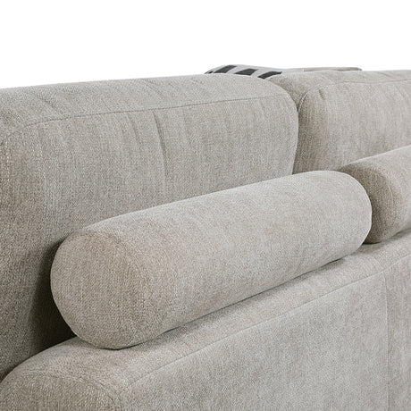 Raife Taupe 4-Piece Sectional with Right Chaise and Pull-out Bed by Homelegance at Eve Furniture