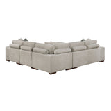 Raife Taupe 4-Piece Sectional with Right Chaise and Pull-out Bed by Homelegance at Eve Furniture