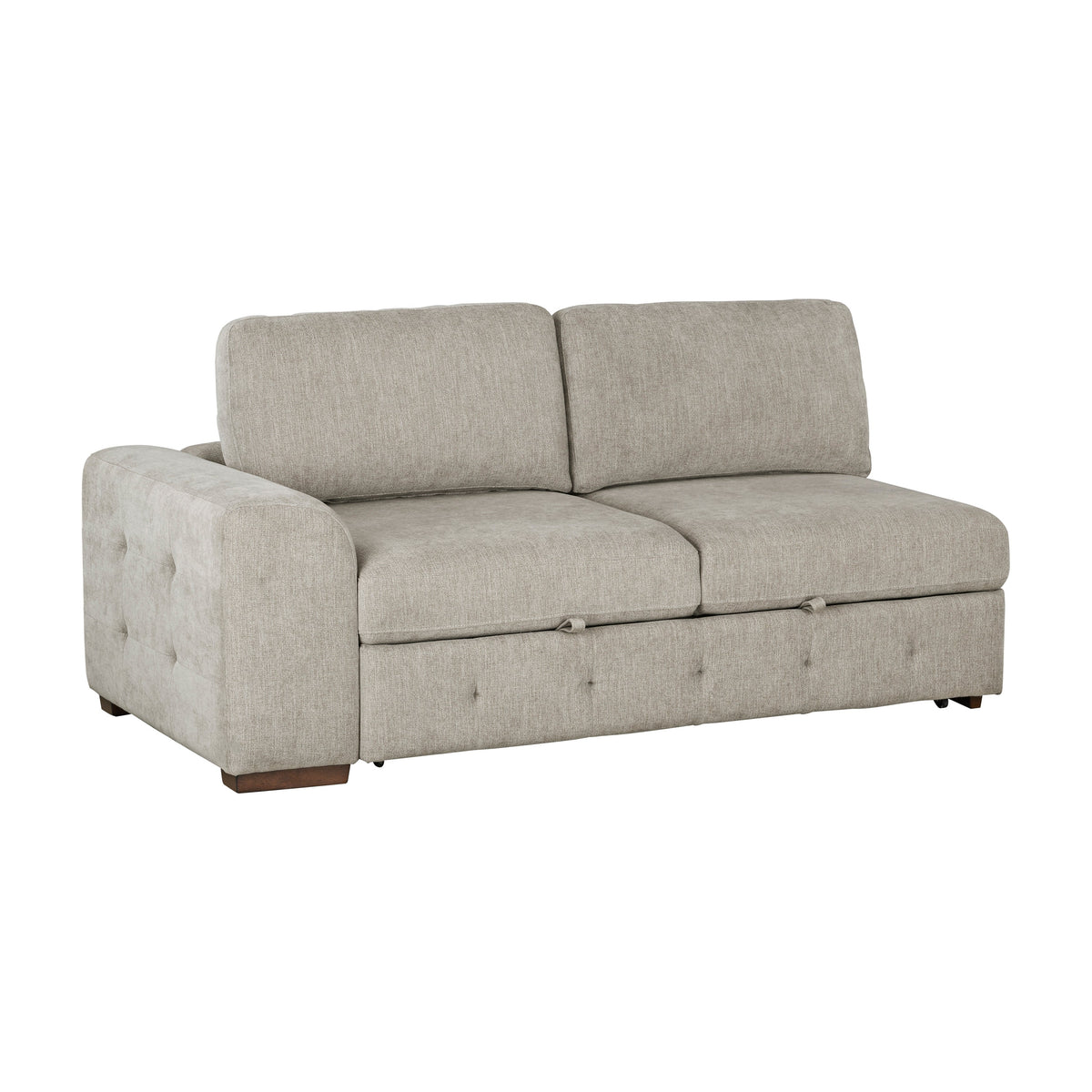 Raife Taupe 4-Piece Sectional with Right Chaise and Pull-out Bed by Homelegance at Eve Furniture