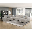 Raife Taupe 4-Piece Sectional with Right Chaise by Homelegance at Eve Furniture