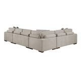Raife Taupe 4-Piece Sectional with Right Chaise by Homelegance at Eve Furniture