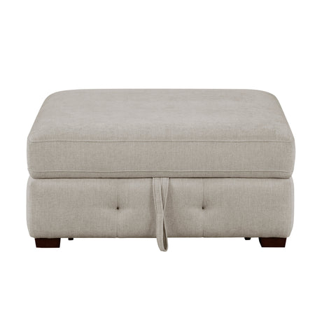 Raife Taupe 5-Piece Sectional with Left Chaise and Ottoman by Homelegance at Eve Furniture