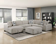 Raife Taupe 5-Piece Sectional with Left Chaise and Ottoman by Homelegance at Eve Furniture