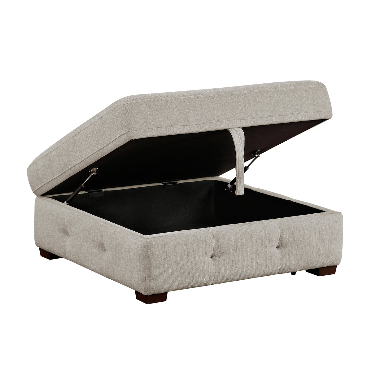 Raife Taupe 5-Piece Sectional with Right Chaise and Ottoman by Homelegance at Eve Furniture
