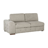 Raife Taupe 5-Piece Sectional with Right Chaise and Pull-out Bed by Homelegance at Eve Furniture