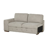Raife Taupe 5-Piece Sectional with Right Chaise and Pull-out Bed by Homelegance at Eve Furniture