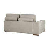 Raife Taupe 5-Piece Sectional with Right Chaise and Pull-out Bed by Homelegance at Eve Furniture