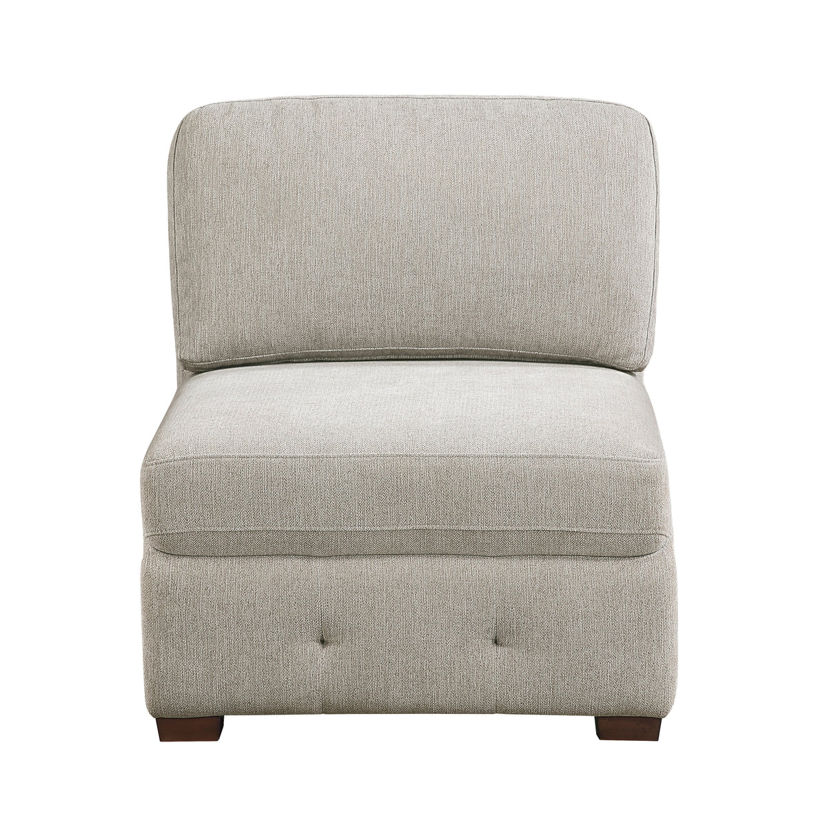 Raife Taupe 5-Piece Sectional with Right Chaise and Pull-out Bed by Homelegance at Eve Furniture