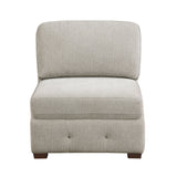 Raife Taupe 5-Piece Sectional with Right Chaise and Pull-out Bed by Homelegance at Eve Furniture