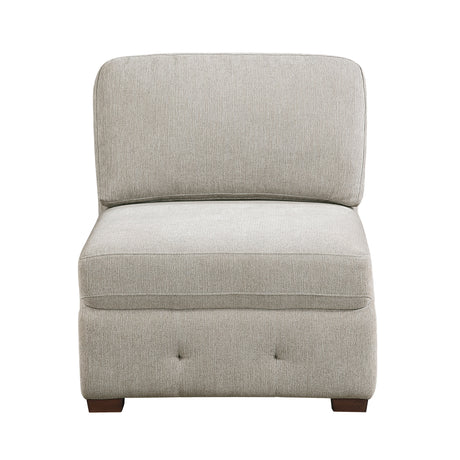 Raife Taupe 5-Piece Sectional with Right Chaise and Pull-out Bed by Homelegance at Eve Furniture