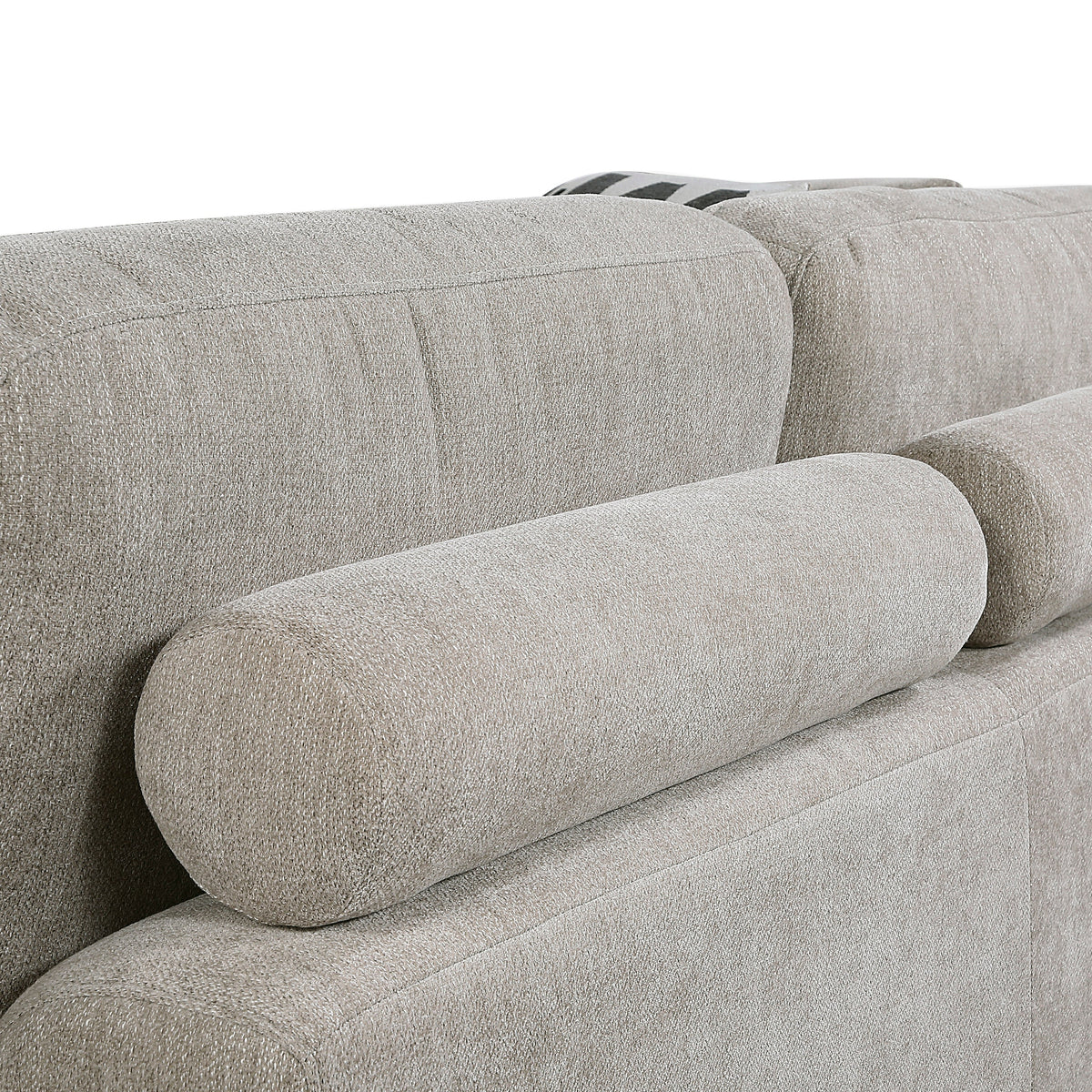 Raife Taupe 5-Piece Sectional with Right Chaise and Pull-out Bed by Homelegance at Eve Furniture
