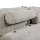 Raife Taupe 5-Piece Sectional with Right Chaise and Pull-out Bed by Homelegance at Eve Furniture