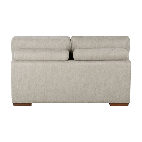 Raife Taupe 5-Piece Sectional with Right Chaise and Pull-out Bed by Homelegance at Eve Furniture