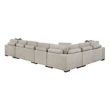 Raife Taupe 5-Piece Sectional with Right Chaise and Pull-out Bed by Homelegance at Eve Furniture