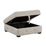 Raife Taupe 5-Piece Sectional with Right Chaise and Pull-out Bed by Homelegance at Eve Furniture