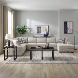 Raife Taupe 5-Piece Sectional with Right Chaise and Pull-out Bed by Homelegance at Eve Furniture