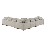 Raife Taupe 5-Piece Sectional with Right Chaise and Pull-out Bed by Homelegance at Eve Furniture